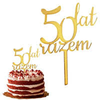 Topper na rocznicę personalizowany liczba + "lat razem"
