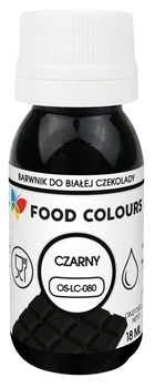 Barwnik do czekolady i mas tłustych CZARNY 18 ml Food Colours