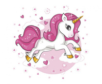 #ZSE Serwetki pap. Pink Heart Unicorn, 33x33 cm, 20 szt.