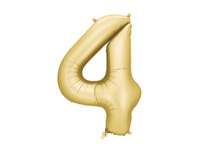 Balon foliowy Cyfra '4', 86cm, złoty