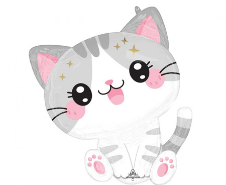 Balon foliowy SuperShapeXL Kawaii Kitty — duży, uroczy balon kotek