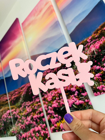 Personalizowany topper na ROCZEK Z MISIEM WZ.I + IMIE DZIECKA