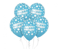 #BL Balony Beauty&Charm, Happy Birthday, niebieskie, 12"/ 10 szt.