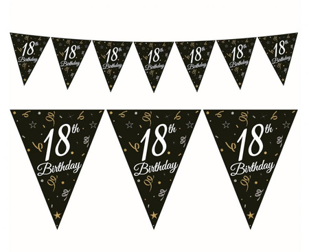 #DEGI Girlanda papierowa Beauty&Charm z flagami "18", 28x270 cm