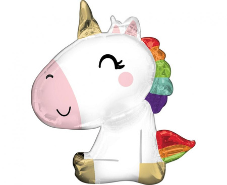 #BFK Balon foliowy SHP Jednorożec siedzący, zapakowany