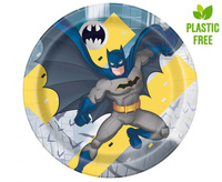 #ZTA Talerzyki papierowe Batman, 23 cm, 8 szt. (plastic-free) KK