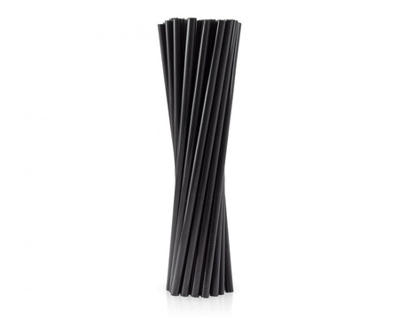 #ZSŁ Rurki (słomki) BIO proste czarne 8x240mm/ 15 szt.