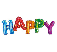 #BFK Balon foliowy "Napis HAPPY", kolorowy, 95x35 cm KK