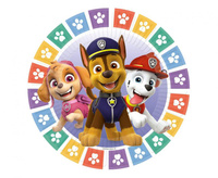 #ZTA Talerzyki papierowe Paw Patrol, okrągłe, 18 cm, 8 szt.
