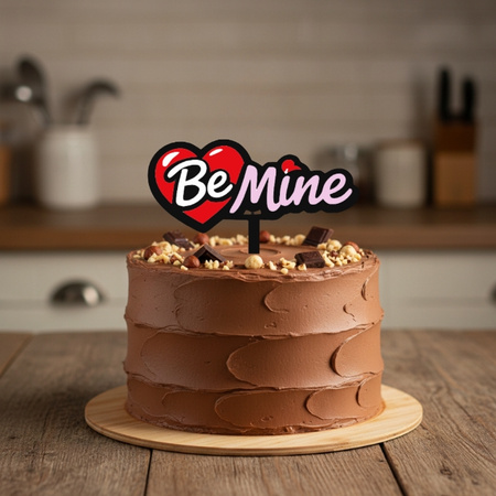 Topper na bento cake 9x12 cm BE MINE WALENTYNKI