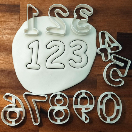 Wykrawacze cukiernicze do dekoracji CYFERKI 0-9 WZ.I KicCake