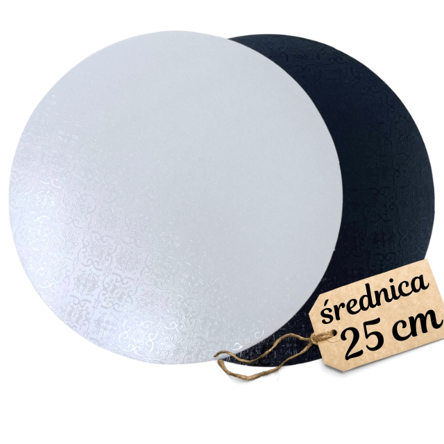 Podkład pod tort 25 cm – przekrój pokazujący grubość