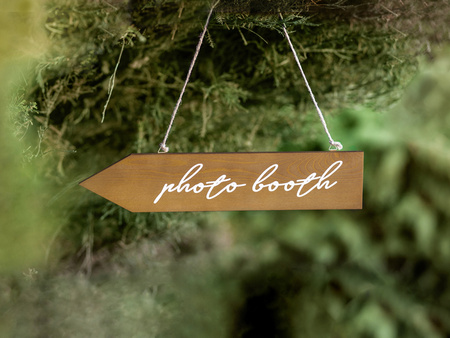 Baner Miss to Mrs, różowe złoto, 18x76cm