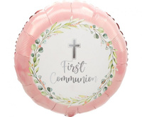 #BFK Balon foliowy 18" SHP -  My first communion pink
