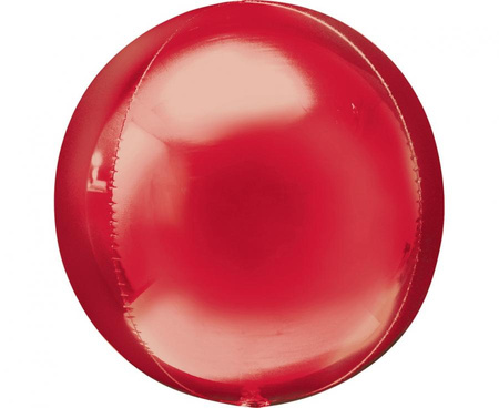 #BFK Balon foliowy ORBZ - kula czerwona, 38x40 cm (niepakowany)