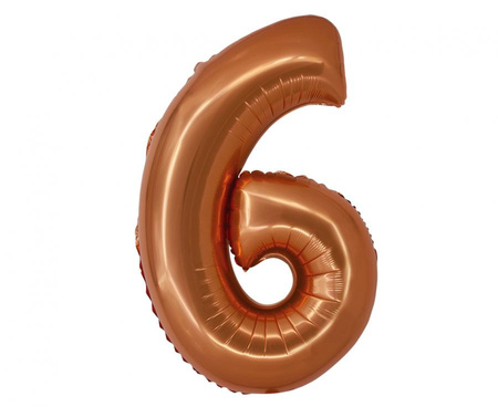 #BFC43 Balon foliowy Smart, Cyfra 6, miedziana, 76 cm KK