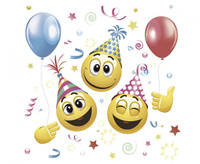 #ZSE Serwetki papierowe Smile Icond and Balloons, 33 x 33 cm, 20 szt.