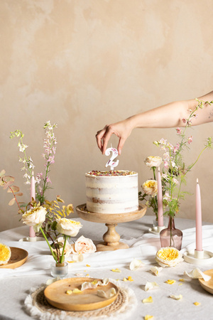 Świeczka urodzinowa Cyferka 5, 4.5 cm, złoty