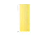 Słomki plastikowe, 23 cm, żółty (1 op. / 12 szt.)