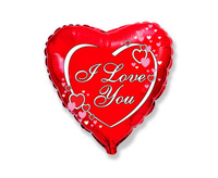 #BFK Balon foliowy 9" FX - I Love You serca, niepakowany