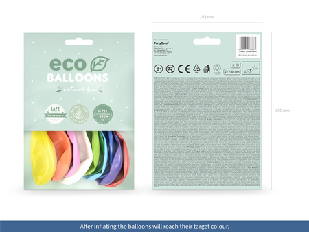 Balony Eco 26cm pastelowe, błękit (1 op. / 10 szt.)