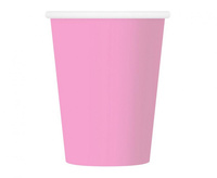 #ZKU_GD Kubeczki pap. jednokolorowe różowe 204U, 250 ml/ 6 szt.