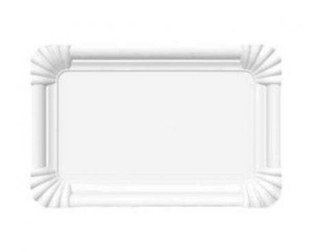 #ZTA Talerzyki papierowe White, 13x20 cm,  100 szt.