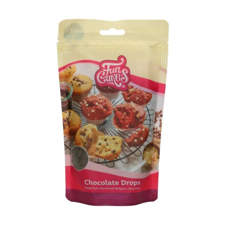 Krople czekoladowe do pieczenia FunCakes 350 g — czekolada mleczna stabilna