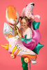 Balon foliowy Happy Birthday To You, 35cm, biały