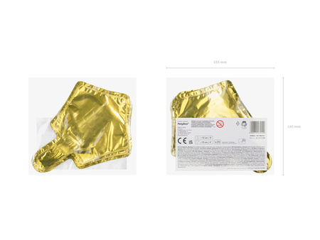 Balony Eco 33 cm, Cyfra '' 4 '', jasny złoty (1 op. / 6 szt.)