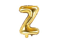 Balon foliowy Litera ''Z'', 35cm, złoty