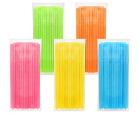 #ZSŁ Rurki (słomki) łamane wielokrotnego użytku, różne kolory 5x210mm/ 100 szt.
