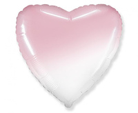 #BFK Balon foliowy 18" FX - Serce (gradient biało-różowy), niepakowany