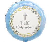 #BFK Balon foliowy 18" SHP -  My first communion blue