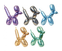 #BL Balony do modelowania Beauty&Charm, platynowe mix kolorów, 50 szt.