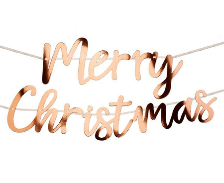 #DEGI Girlanda Merry Christmas, różowo-złota, 2 m