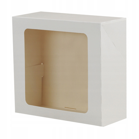 Pudełko na ciasto z oknem 35x26x6 cm KRAFT