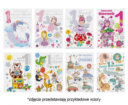 #ZK Laurka Lux Edition B6LUX 127x180 Urodziny Roczek zest. 648 Dziecięce - Baby, Chłopiec, Dziewczynka