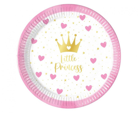 #ZTA Talerzyki papierowe My little Princess FSC, 20 cm, 8 szt.