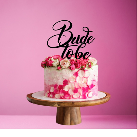 Topper na tort wieczór panieński BRIDE TO BE wz.VI