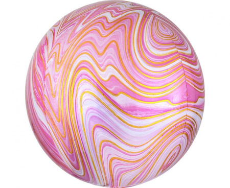 #BFK Balon foliowy ORBZ Marblez - kula różowa