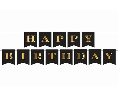 #DEGI Girlanda papierowa Happy Birthday - B&G Party, 250 cm