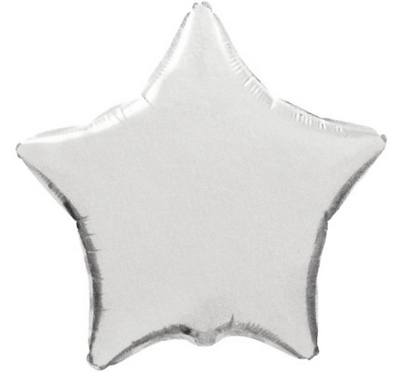 #BFK Balon foliowy 18" FX - Gwiazda (srebrna), niepakowany