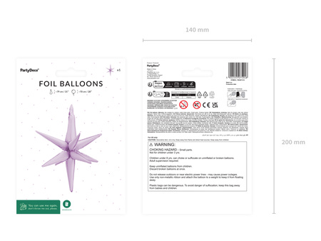 Balon foliowy Cyfra '5', 86cm, mglisty niebieski