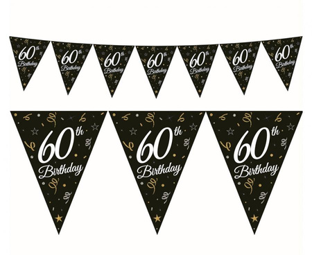 #DEGI Girlanda papierowa Beauty&Charm z flagami "60", 28x270 cm