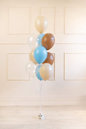 Balon okrągły 60 cm, Metallic Silver Snow