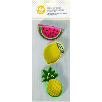 Zestaw 3 szt. foremek wykrawaczek do ciastek ANANAS CYTRYNA ARBUZ Wilton
