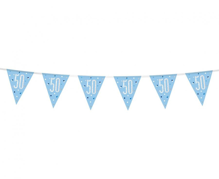 #DEBA Banner Glitz 50, z flagami, niebieski, 274 cm