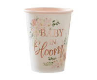 #ZKU Kubeczki papierowe Floral Baby in Bloom, 266 ml, 8 szt.