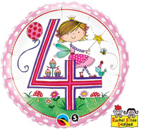 #BFK Balon foliowy 18" QL CIR "4 dla dziewczynki" ST ASORT KK